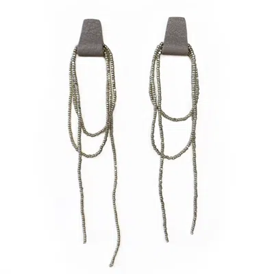 Waiwai Women's Neutrals Bliss Beaded Dangle Earrings In Black
