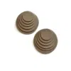Waiwai Women's Neutrals Layered Leather Studs Taupe