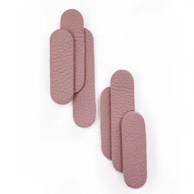 Waiwai Women's Pink Ease Leather Statement Earrings