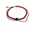Waiwai Women's Red / Black Red Leather Choker Necklace With Black Bead String In Multi