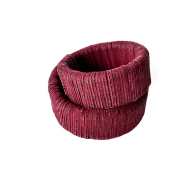 Waiwai Women's Red Burgundy Leather Wrap Bracelet