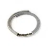 Waiwai Women's White Leather Choker With Pyrite Crystals In White