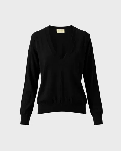 Wakakuu Icons Angler Merino Wool Sweater Svart In Black