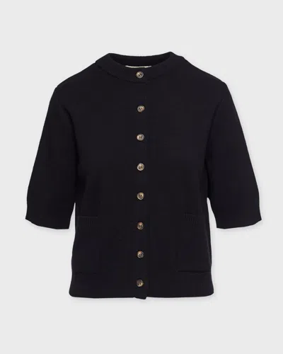 Wakakuu Icons Cardigan Cara Wool In Black