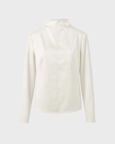 Wakakuu Icons Lorde Satin Blouse In Cream