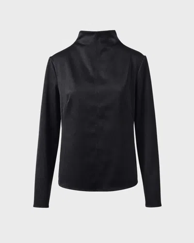 Wakakuu Icons Lorde Satin Blouse Svart In Black