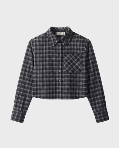 Wakakuu Icons Plaid Shirt In Grey