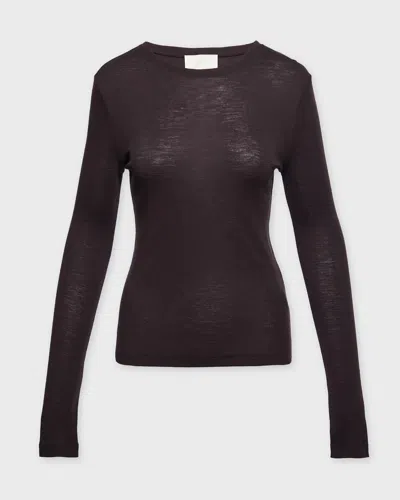Wakakuu Icons Sweater Crew Neck Merino Wool In Burgundy