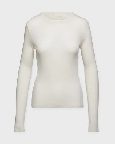 Wakakuu Icons Tröja Crew Neck Merino Wool Creme In Red