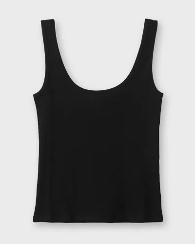 Wakakuu Icons Top Cato Rib Tank In Black