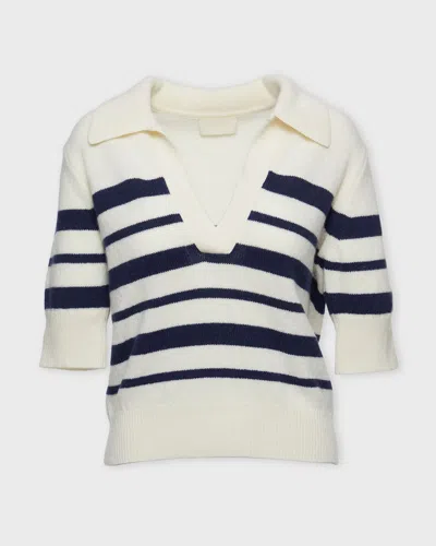 Wakakuu Icons Topp Lisabon Striped Wool Cashmere Blå/vit