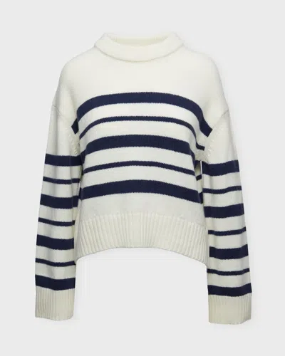 Wakakuu Icons Tröja Dublin Striped Wool Cashmere Blå/vit