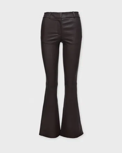 Wakakuu Icons Trouses Stretch Leather Pants In Brown