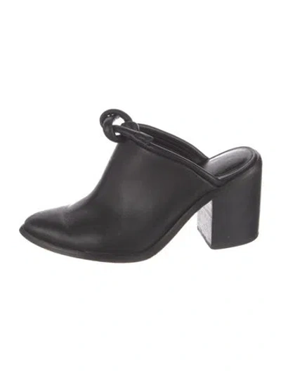 Pre-owned Wal & Pai Leather Mules In Black