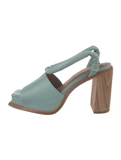 Pre-owned Wal & Pai Leather Slingback Sandals