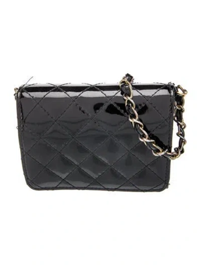 Pre-owned Walborg Patent Leather Shoulder Bag In Black