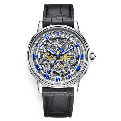 Waldhoff Brandenburg Diamond Silver Automatic Silver Dial Men's Watch Mw-11a In Black / Blue / Silver