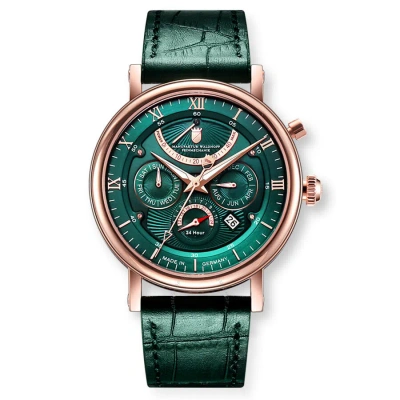 Waldhoff Multimatic Automatic Green Dial Men's Watch Mw-03n In Gold Tone / Green / Rose / Rose Gold Tone