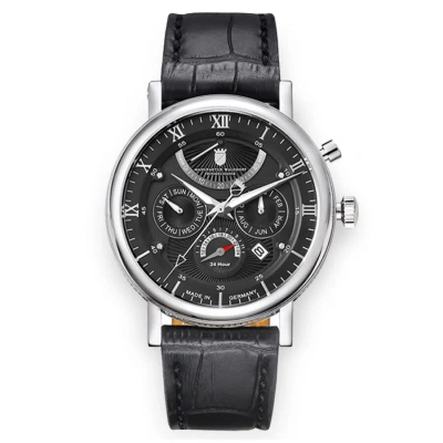 Waldhoff Multimatic Black Dial Black Leather Men's Watch 03f