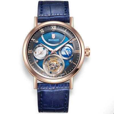 Waldhoff Ultramatic Limited Hand Wind Grey Dial Men's Watch Mw-05fm In Blue