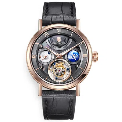 Waldhoff Ultramatic Limited Tourbillon Grey Dial Men's Watch Mw-05em In Black