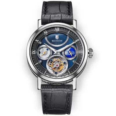 Waldhoff Ultramatic Limited Tourbillon Hand Wind Grey Dial Men's Watch Mw-05bm In Black