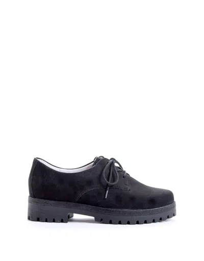 Waldläufer Women's Sage Non Slip Oxford Shoes In Denver Schwarz In Multi