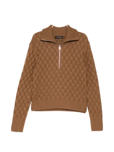Wales Bonner Acoustic Jumper In Brown
