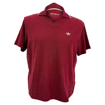 Wales Bonner Adidas  Polo Shirt In Burgundy Cotton In Red