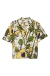 Wales Bonner Althea Floral Print Shirt In Poppy Yellow