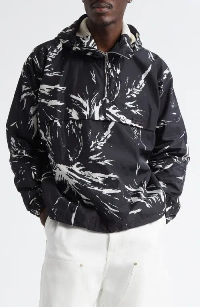 Wales Bonner Althea Mcnish Bloom Print Anorak In Black