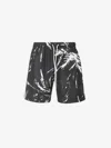 Wales Bonner Bermuda The Althea In Viscose Printed In Black & White