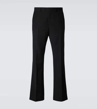 Wales Bonner Alto Virgin Wool Flared Pants In Black