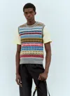 Wales Bonner 'astral' Knitted Vest In Grey