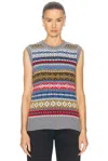 Wales Bonner Astral Intarsia Wool-blend Vest In Multi