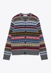 Shop Wales Bonner Astral Wool And Cashmere Cardigan In Multicolor