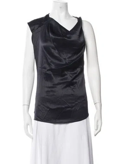 Pre-owned Wales Bonner Asymmetrical Sleeveless Top In Blue