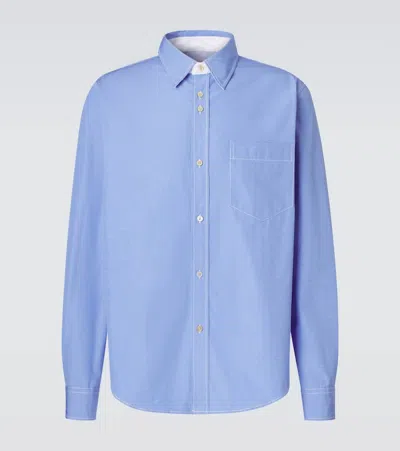 Wales Bonner Atlantic Cotton Shirt In Blue
