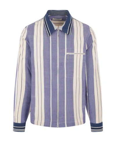 WALES BONNER WALES BONNER ATLANTIC STRIPED LONG-SLEEVED JACKET