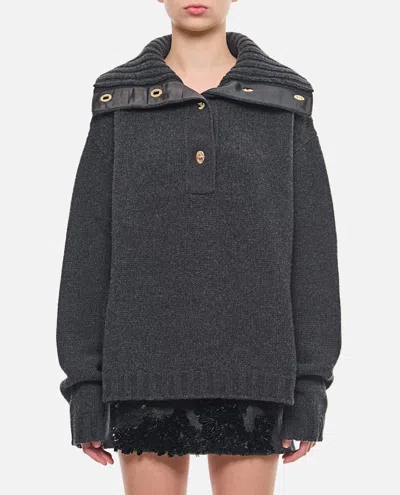 Wales Bonner Ballad Knit Top In Grey
