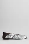 Wales Bonner Ballerina Buckle Ballet Flats In Silver Leather In Silver