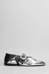 Wales Bonner Ballerina Buckle Ballet Flats In Silver