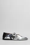Wales Bonner Ballerina Buckle Ballet Flats In Silver