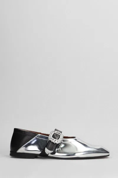 Wales Bonner Ballerina Buckle Ballet Flats In 052 Silver