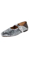 Wales Bonner Ballerina Buckle Flats Silver In Silver