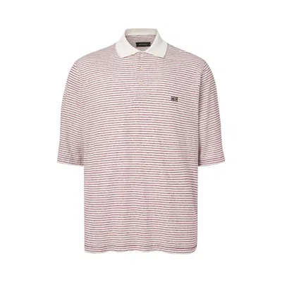 Pre-owned Wales Bonner Bask Polo 'ivory/wine' | Multi-color | Men's Size L In Multicolor