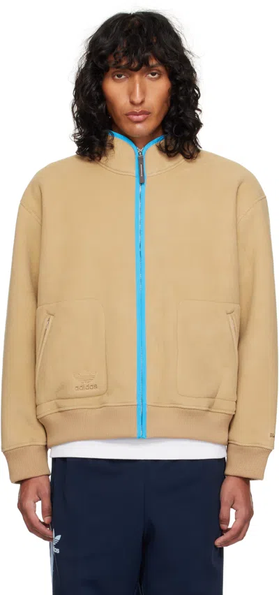 Wales Bonner Beige Adidas Originals Edition Fleece Jacket In Cardboard