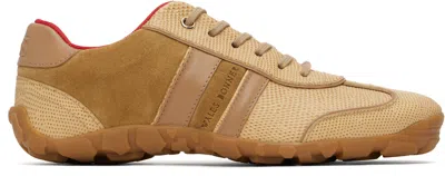 Wales Bonner Beige Leather Sneakers In Light/pastel Brown