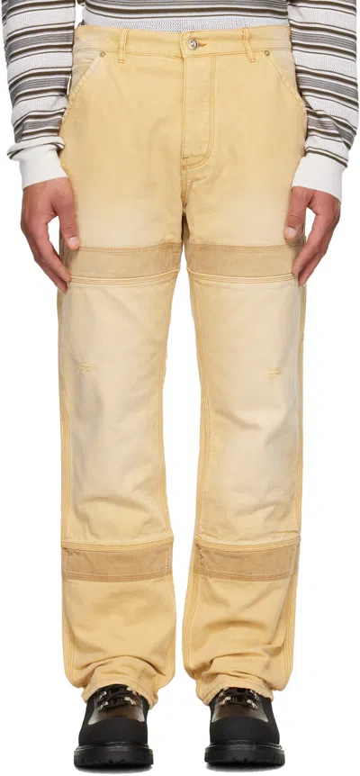 Wales Bonner Japanese Canvas Sierra Straight Trousers In White