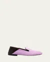 Wales Bonner Bicolor Mixed Leather Slip-on Loafers In Lilac